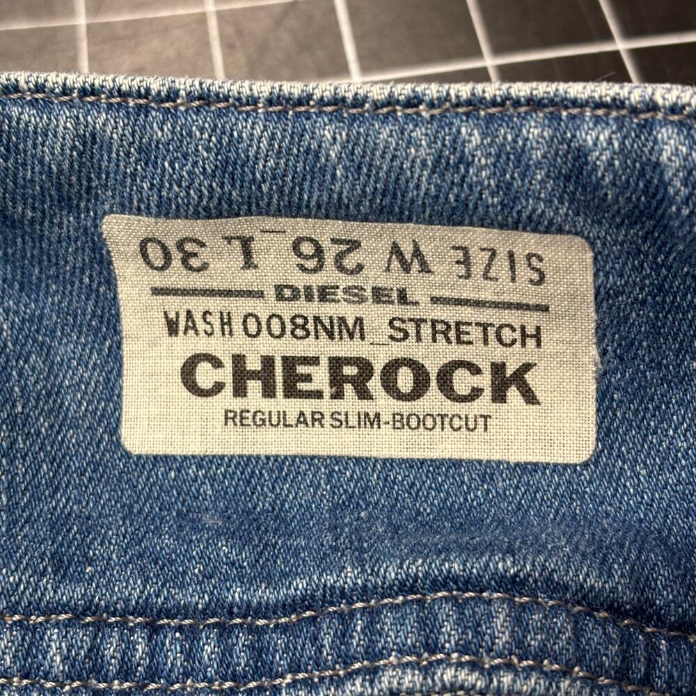 Vintage Diesel Cherock Jean Womens 26x30 Regular Slim Bootcut Stretch Low Rise - Picture 3 of 15